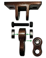 ABUSA heavy-duty bronze swing hanger closeup, showcasing durable rust-free construction