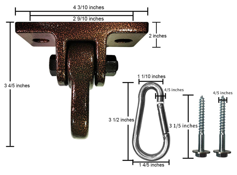 ABUSA weatherproof aluminum alloy swing hanger ready for outdoor use