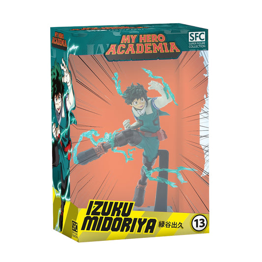 ABYSTYLE Deku One for All SFC figure front view, ideal display for anime collectors.