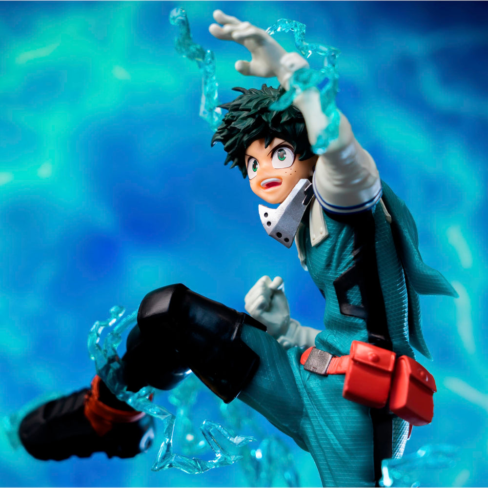 ABYSTYLE Deku One for All SFC figure on hobby shelf, ideal for collection curation.