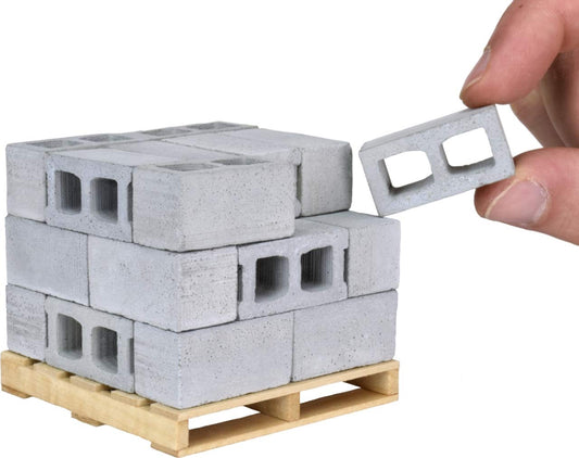 Acacia Grove mini cinder blocks on pallet for desk display and gift appeal