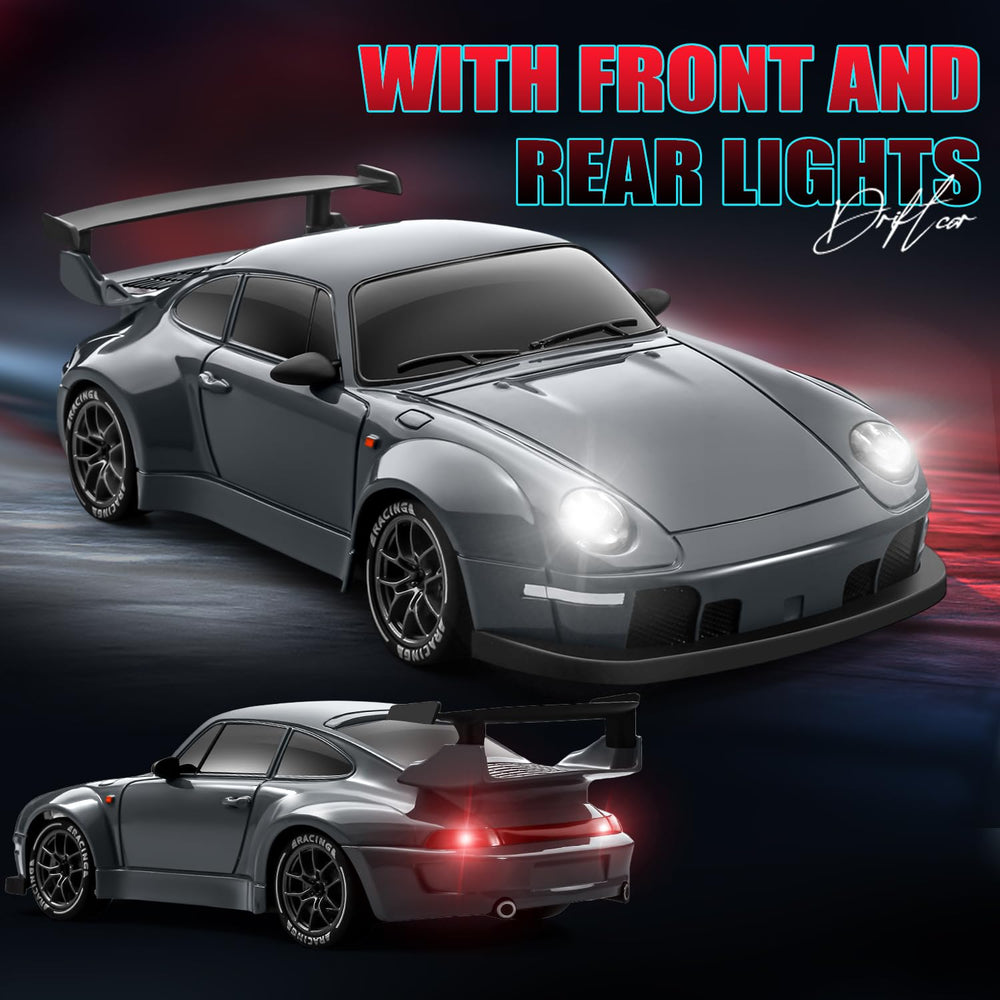 ACAMMZAR RC Drift Car dual batteries extend playtime with quick swaps.