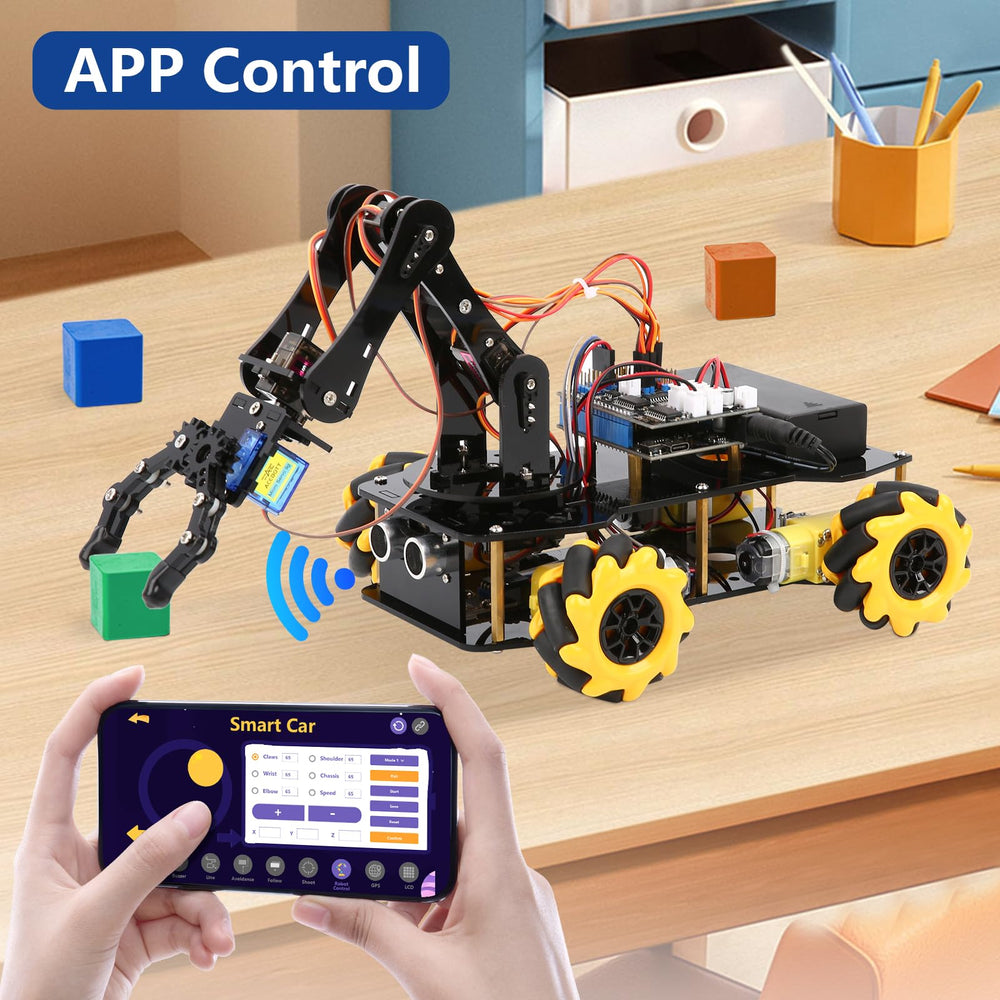 ACEBOTT ESP32 kit supports Arduino Python Blockly for flexible coding.