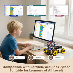 ACEBOTT remote control option allows indoor and outdoor experimentation.