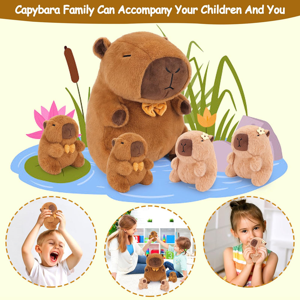 Achwishap Capybara Family Pack displayed as decorative and cuddly