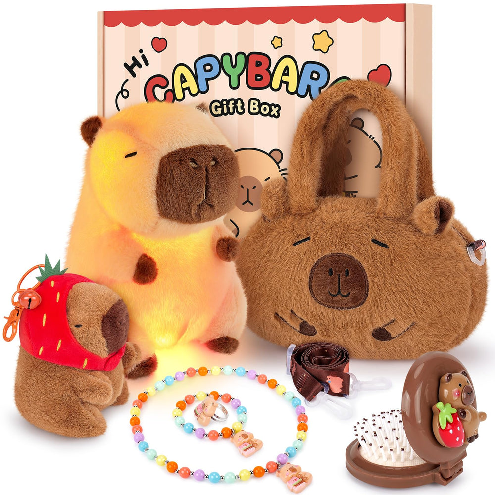 Achwishap Capybara plush light-up glows softly for bedtime comfort and imaginative play
