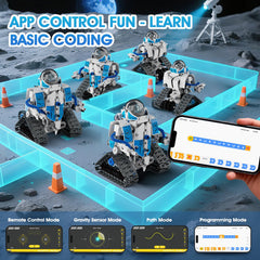 ACIKETO 6-in-1 Tracked Vehicle image captures rugged design for tactile building.