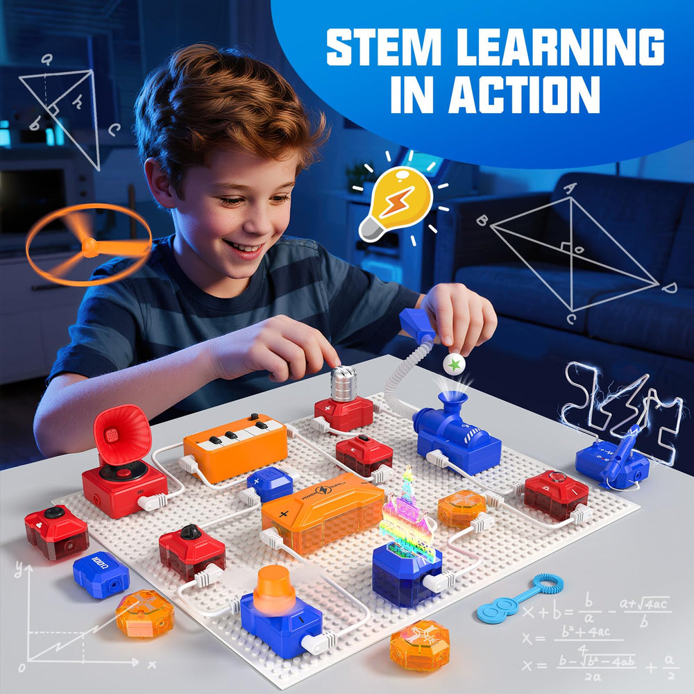 ACIKETO kids building circuits together with colorful components