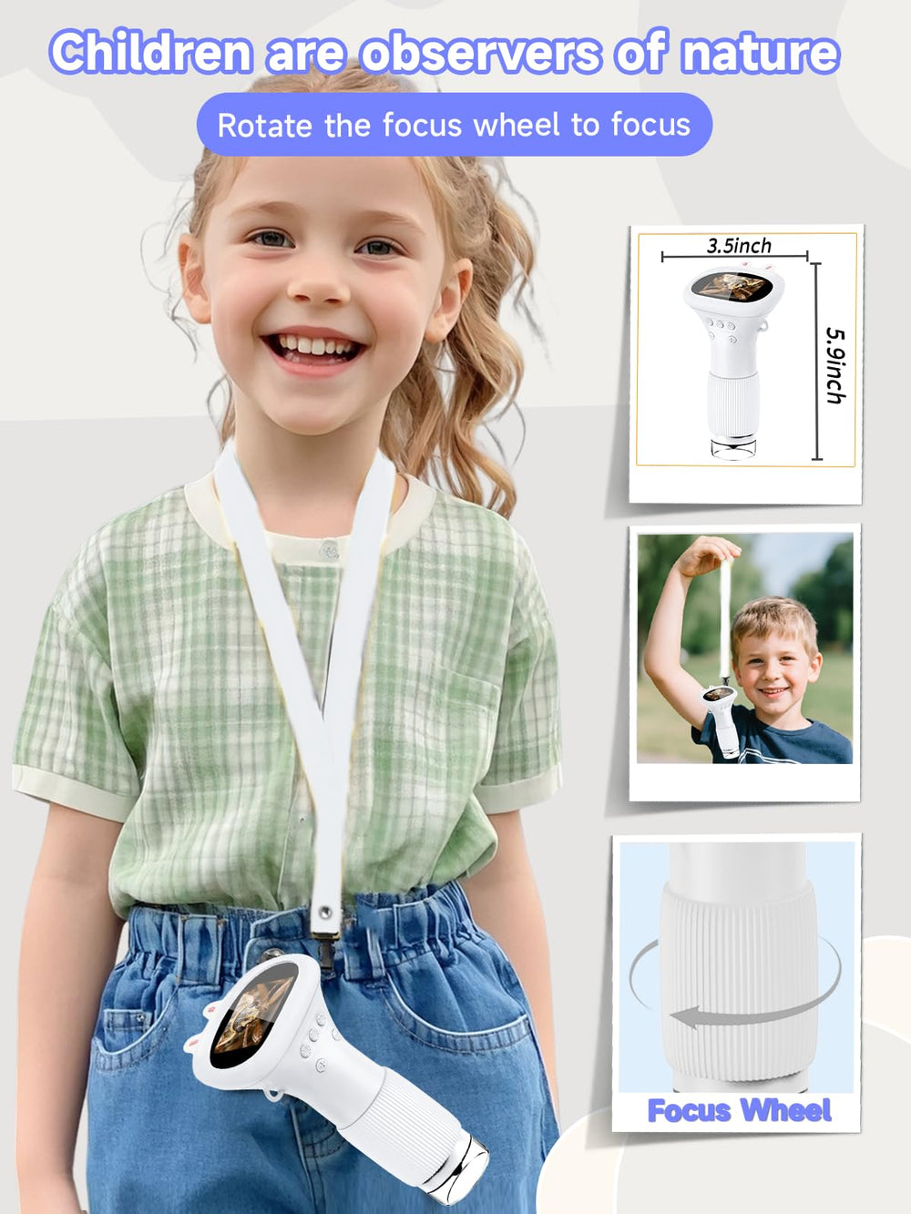 Acoath compact portable design fits small hands for on-the-go science