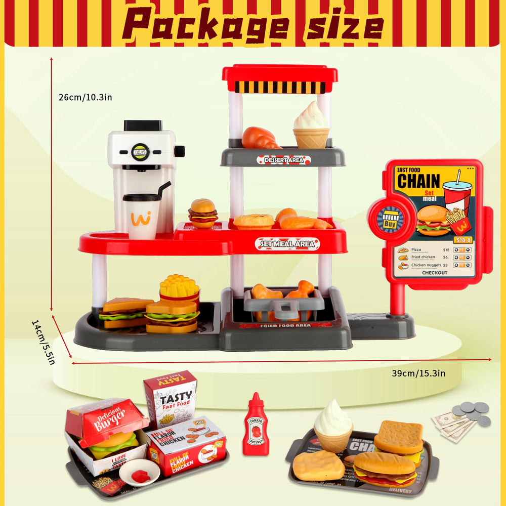 ACROFEK pretend play food ice cream invites imaginative dessert menus and sharing.