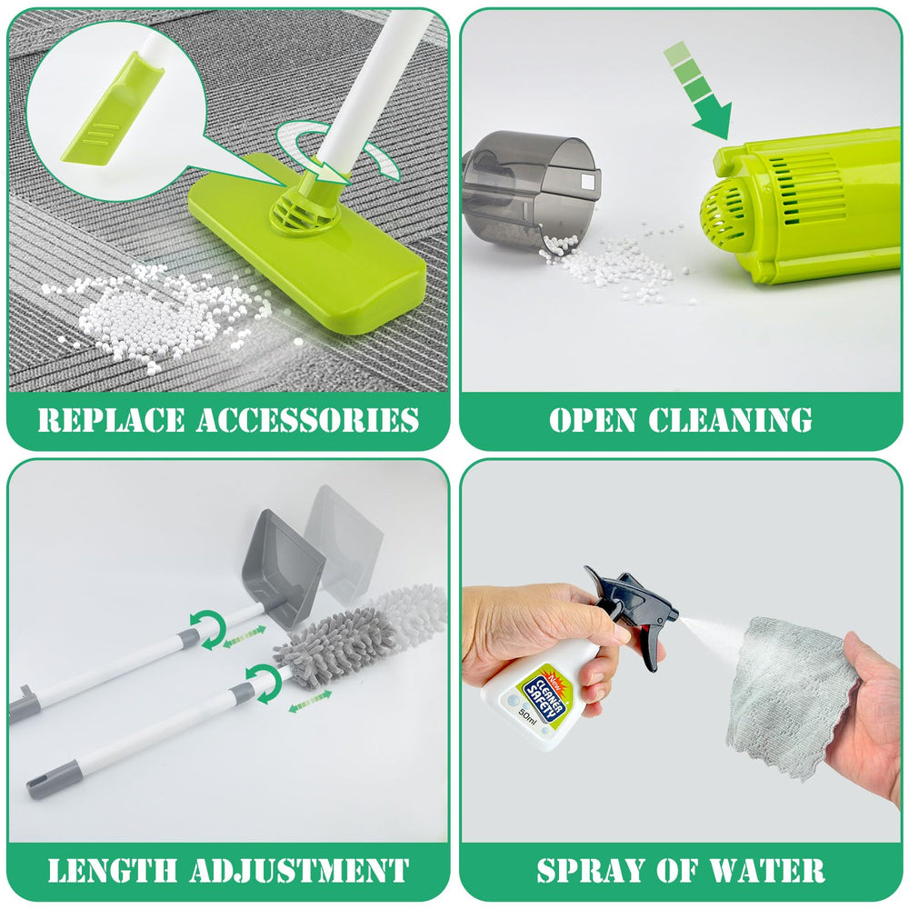ACROFEK toddler cleaning set broom supports tidy habits through pretend sweeping.