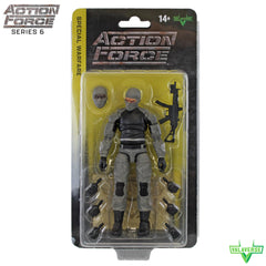 Action Force Valaverse Series 6 trooper display stand helps secure stable posing.