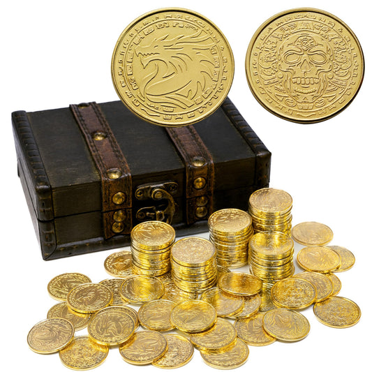 ACTIONDRAKE metal pirate coins for board games and treasure hunts