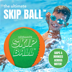 Activ Life skip disc in action over water, enabling fast-paced pool catch games.