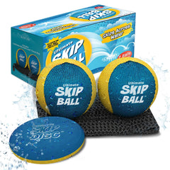 Activ Life Ultimate Skip Ball beach shot shows family fun by the shore for sunny days.