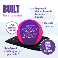 Activ Life Ultimate Skip Ball sturdy stitching detail highlights durability for energetic play.