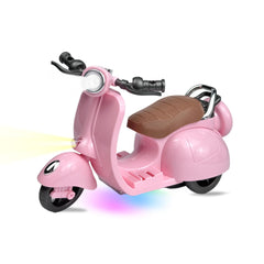 Adehevio electric doll scooter in pink enhances imaginative play for 17cm dolls.