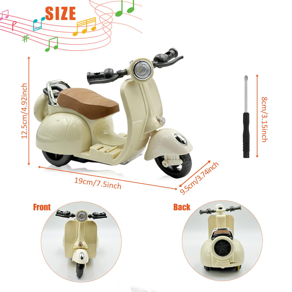 Adehevio electric doll scooter side view showing 360° rotation for dynamic scenes