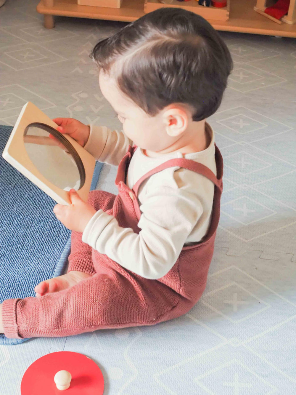 Adena Montessori acrylic mirror under puzzle sparks self-discovery during play