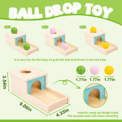 Adena Montessori green plastic ball offers varied textures for discovery.