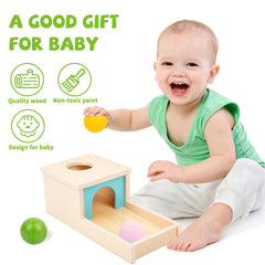 Adena Montessori yellow wooden ball supports tactile sensory exploration.