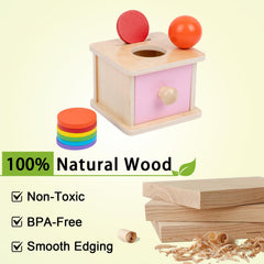 Adena Montessori coin box color discs invite visual matching and exploration.
