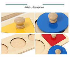 Adena Montessori color puzzle board with purple shapes for sensory exploration