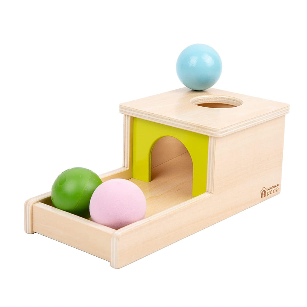 Adena Montessori object permanence box with tray for early learning