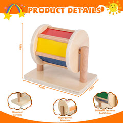 Adena Montessori drum with color patterns provides engaging motion and visual interest.