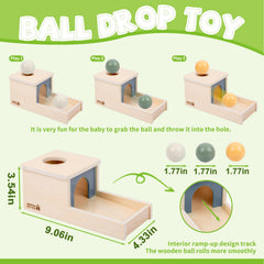 Adena Montessori flax wooden ball enhances warmth and curiosity during play