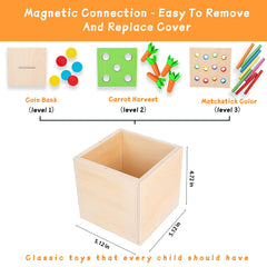 Adena Montessori foldable storage box, keeps components organized.