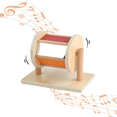 Adena Montessori full-size spinning drum toy promotes infant sensory exploration