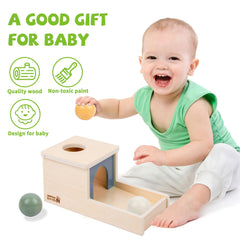 Adena Montessori hedge green wooden ball for visual and tactile exploration