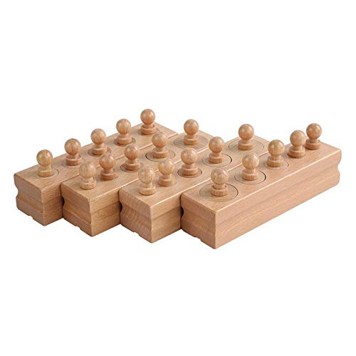 Adena Montessori knobbed cylinder socket promotes easy grasping and hand strength during play.