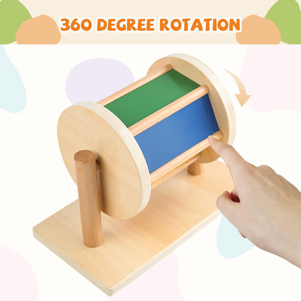 Adena Montessori spinning drum used as a calming tool during transitions