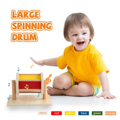 Adena Montessori spinning drum with multi-materials supports fine motor practice