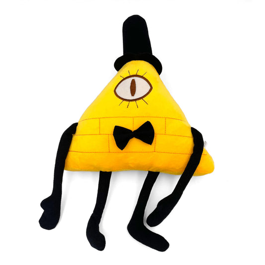 Adenzai Bill Cipher plush full view shows soft cuddle-ready design for fans.