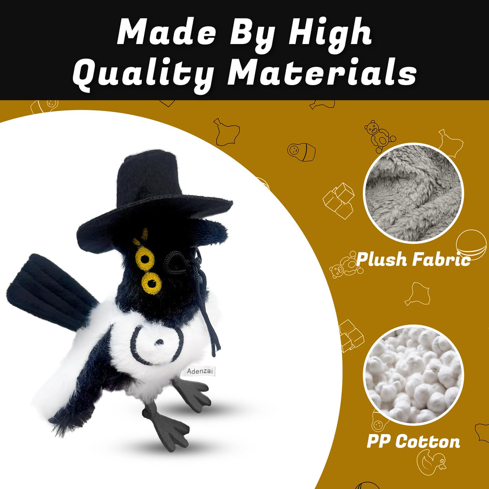 Adenzai plush Halloween face closeup, cheerful expression for all ages