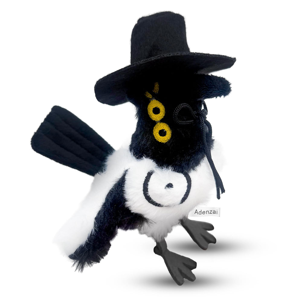 Adenzai plush Halloween front view, soft cuddle buddy and decor charm