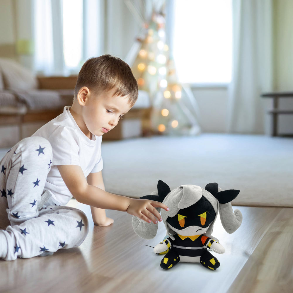 Adenzai plush doll travel-size fits bags and trips.