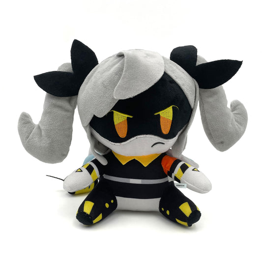 Adenzai plush toy cartoon character close-up showing soft details for collectors.