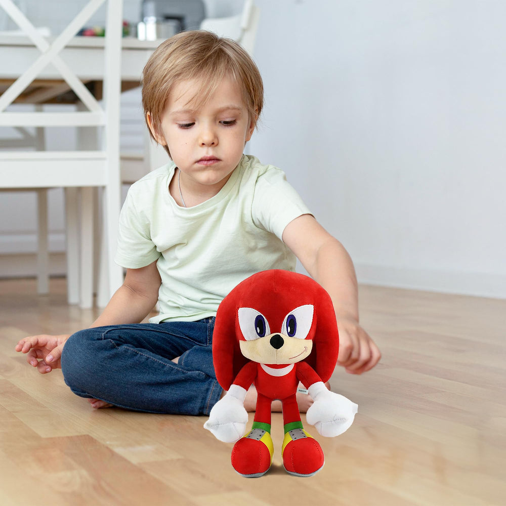 Adenzai red plush toy display-ready packaging makes gifting easier.