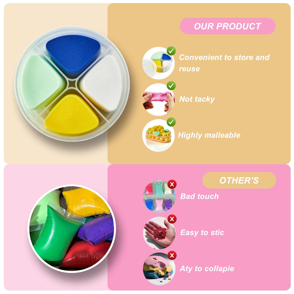 Adinomiency non-toxic clay materials shown for safe kid play.