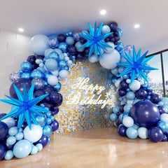 adoinby blue balloon arch kit ready for easy backdrop setup