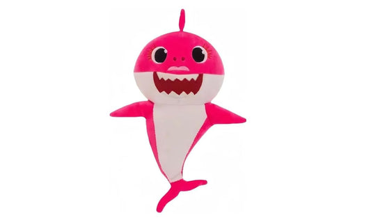Adorable Shark Plush Toy blue eye smile, a cozy cuddle companion for bedtime.