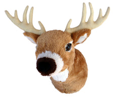 Adore Boone Whitetail Deer walltoy wall mount, side view; bendable neck for posing.