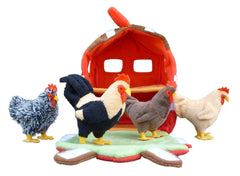 Adore Plush 12-inch Hen House side view showing compact, portable design