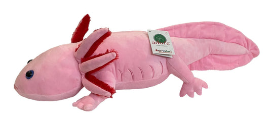 Adore Plush Axie the Axolotl 21-inch front view, a soft cuddle buddy for kids and collectors.