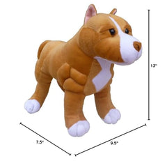 Adore Plush Company Boss Pit Bull close-up highlights realistic details and squeezable texture.