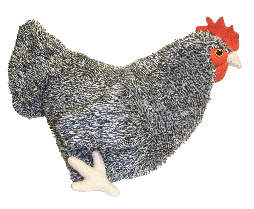 Adore Plush Roxy hen soft fabric close-up with detailed design